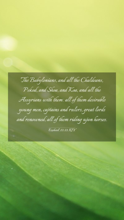 Picture 03 - Ezekiel 23:23 KJV Mobile Phone Wallpaper - The Babylonians, and all the Chaldeans, Pekod, - Mobile Bible Verse Wallpaper