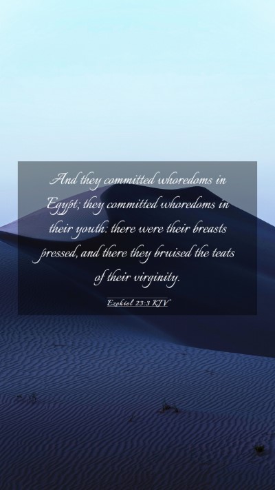 Picture 03 - Ezekiel 23:3 KJV Mobile Phone Wallpaper - And they committed whoredoms in Egypt; they - Mobile Bible Verse Wallpaper