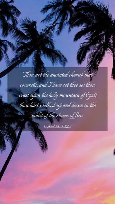 Picture 03 - Ezekiel 28:14 KJV Mobile Phone Wallpaper - Thou art the anointed cherub that covereth; and I - Mobile Bible Verse Wallpaper