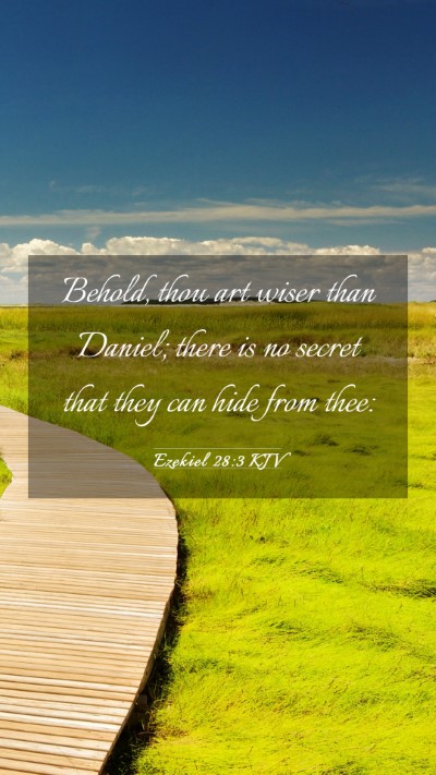 Picture 03 - Ezekiel 28:3 KJV Mobile Phone Wallpaper - Behold, thou art wiser than Daniel; there is no - Mobile Bible Verse Wallpaper
