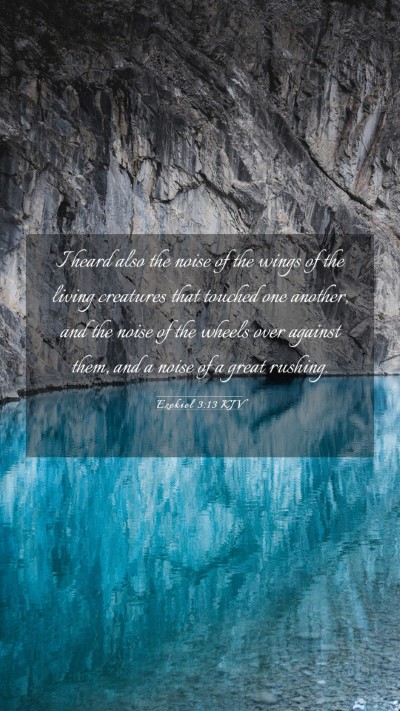 Picture 03 - Ezekiel 3:13 KJV Mobile Phone Wallpaper - I heard also the noise of the wings of the living - Mobile Bible Verse Wallpaper