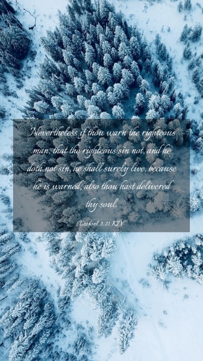Picture 03 - Ezekiel 3:21 KJV Mobile Phone Wallpaper - Nevertheless if thou warn the righteous man, that - Mobile Bible Verse Wallpaper