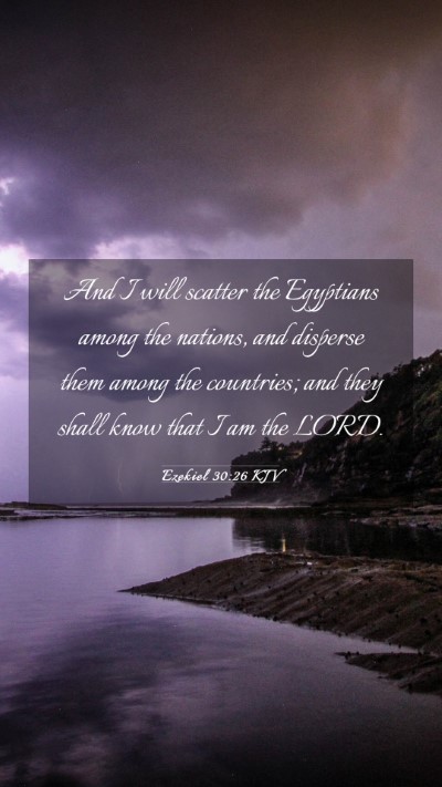 Picture 03 - Ezekiel 30:26 KJV Mobile Phone Wallpaper - And I will scatter the Egyptians among the - Mobile Bible Verse Wallpaper