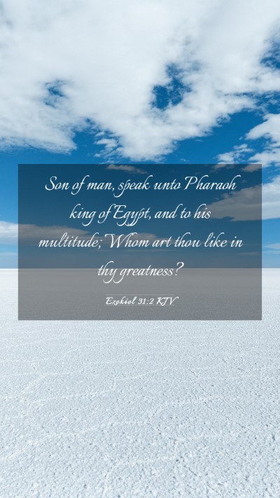 Picture 03 - Ezekiel 31:2 KJV Mobile Phone Wallpaper - Son of man, speak unto Pharaoh king of Egypt, and - Mobile Bible Verse Wallpaper