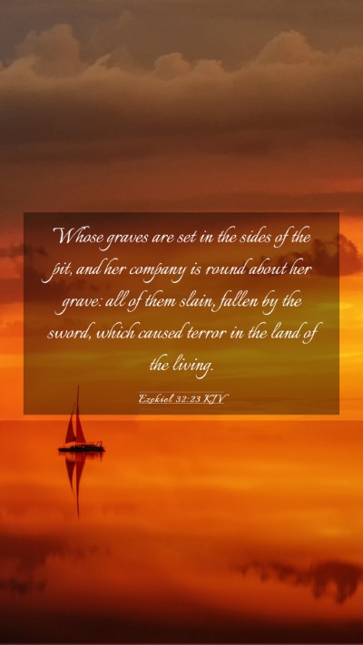 Picture 03 - Ezekiel 32:23 KJV Mobile Phone Wallpaper - Whose graves are set in the sides of the pit, and - Mobile Bible Verse Wallpaper
