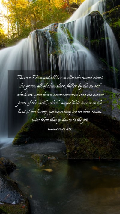 Picture 03 - Ezekiel 32:24 KJV Mobile Phone Wallpaper - There is Elam and all her multitude round about - Mobile Bible Verse Wallpaper