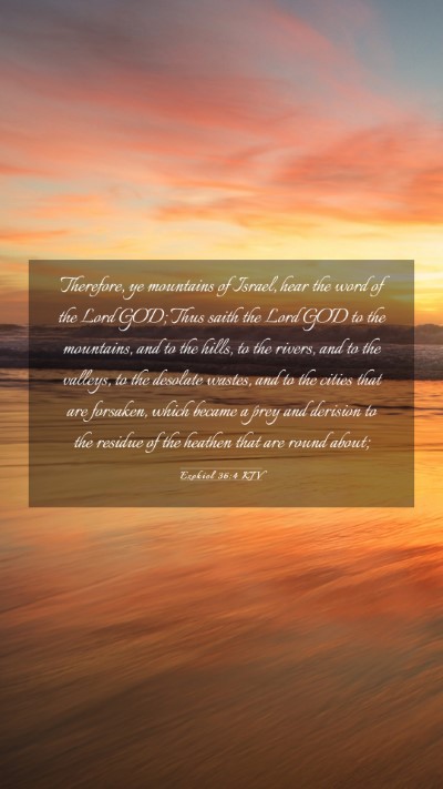 Picture 03 - Ezekiel 36:4 KJV Mobile Phone Wallpaper - Therefore, ye mountains of Israel, hear the word - Mobile Bible Verse Wallpaper