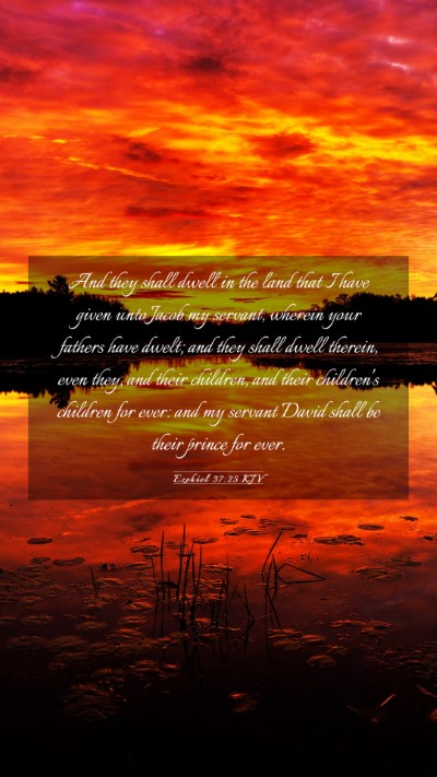 Picture 03 - Ezekiel 37:25 KJV Mobile Phone Wallpaper - And they shall dwell in the land that I have - Mobile Bible Verse Wallpaper
