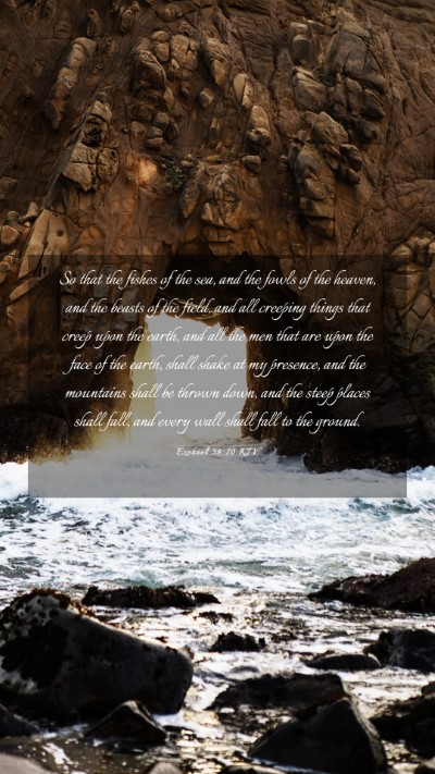 Picture 03 - Ezekiel 38:20 KJV Mobile Phone Wallpaper - So that the fishes of the sea, and the fowls of - Mobile Bible Verse Wallpaper