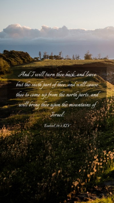 Picture 03 - Ezekiel 39:2 KJV Mobile Phone Wallpaper - And I will turn thee back, and leave but the - Mobile Bible Verse Wallpaper