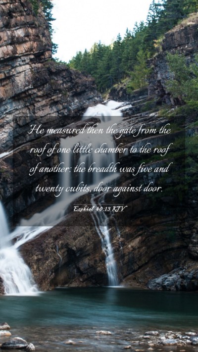 Picture 03 - Ezekiel 40:13 KJV Mobile Phone Wallpaper - He measured then the gate from the roof of one - Mobile Bible Verse Wallpaper