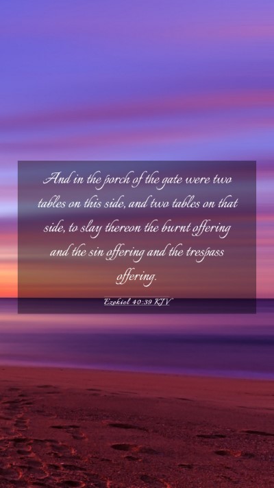 Picture 03 - Ezekiel 40:39 KJV Mobile Phone Wallpaper - And in the porch of the gate were two tables on - Mobile Bible Verse Wallpaper