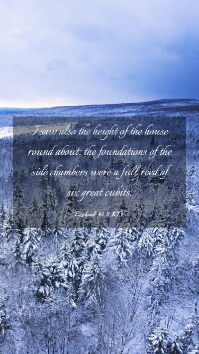 Picture 03 - Ezekiel 41:8 KJV Mobile Phone Wallpaper - I saw also the height of the house round about: - Mobile Bible Verse Wallpaper