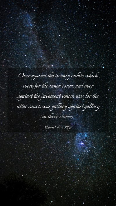 Picture 03 - Ezekiel 42:3 KJV Mobile Phone Wallpaper - Over against the twenty cubits which were for the - Mobile Bible Verse Wallpaper