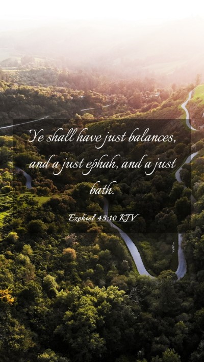 Picture 03 - Ezekiel 45:10 KJV Mobile Phone Wallpaper - Ye shall have just balances, and a just ephah, - Mobile Bible Verse Wallpaper