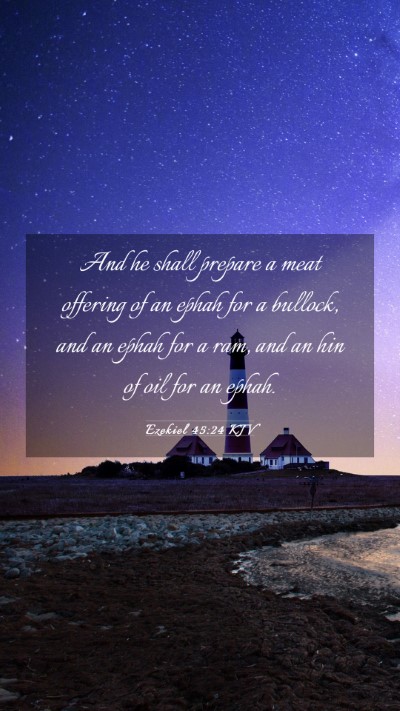 Picture 03 - Ezekiel 45:24 KJV Mobile Phone Wallpaper - And he shall prepare a meat offering of an ephah - Mobile Bible Verse Wallpaper