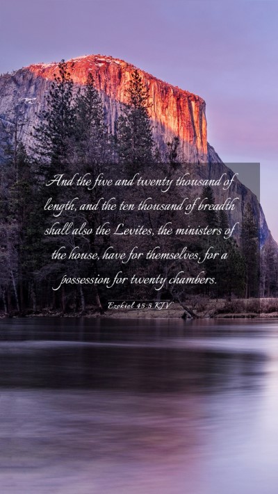 Picture 03 - Ezekiel 45:5 KJV Mobile Phone Wallpaper - And the five and twenty thousand of length, and - Mobile Bible Verse Wallpaper