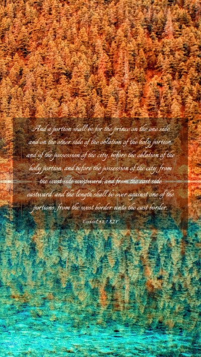 Picture 03 - Ezekiel 45:7 KJV Mobile Phone Wallpaper - And a portion shall be for the prince on the one - Mobile Bible Verse Wallpaper