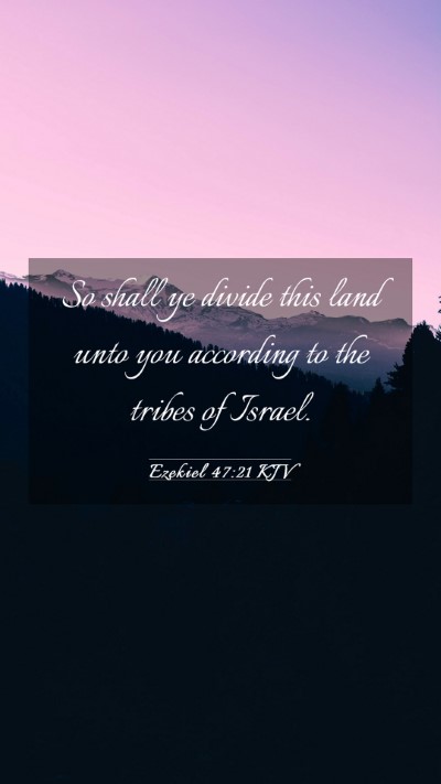 Picture 03 - Ezekiel 47:21 KJV Mobile Phone Wallpaper - So shall ye divide this land unto you according - Mobile Bible Verse Wallpaper