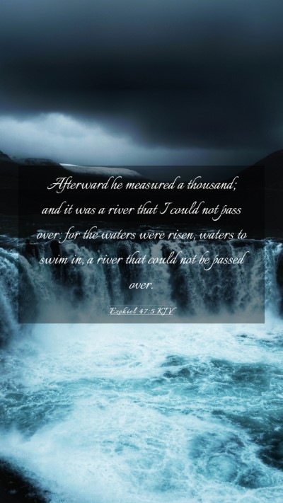 Picture 03 - Ezekiel 47:5 KJV Mobile Phone Wallpaper - Afterward he measured a thousand; and it was a - Mobile Bible Verse Wallpaper