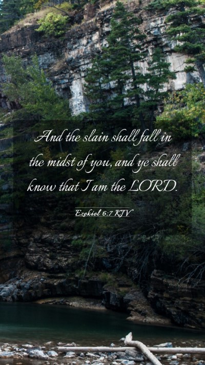 Picture 03 - Ezekiel 6:7 KJV Mobile Phone Wallpaper - And the slain shall fall in the midst of you, and - Mobile Bible Verse Wallpaper