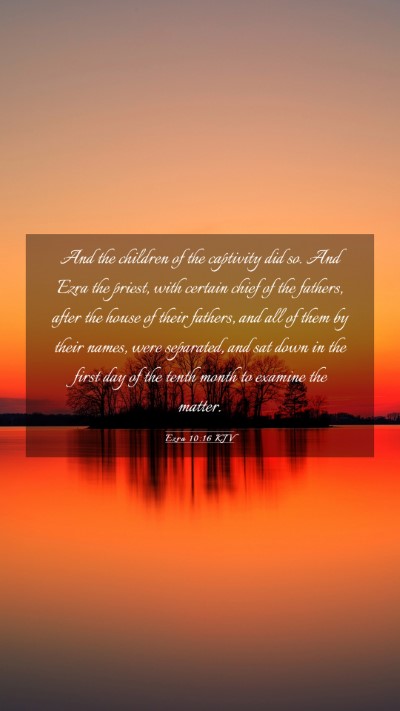 Picture 03 - Ezra 10:16 KJV Mobile Phone Wallpaper - And the children of the captivity did so. And - Mobile Bible Verse Wallpaper