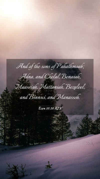 Picture 03 - Ezra 10:30 KJV Mobile Phone Wallpaper - And of the sons of Pahathmoab; Adna, and Chelal, - Mobile Bible Verse Wallpaper