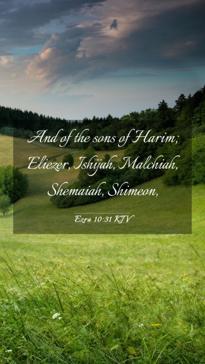 Picture 03 - Ezra 10:31 KJV Mobile Phone Wallpaper - And of the sons of Harim; Eliezer, Ishijah, - Mobile Bible Verse Wallpaper