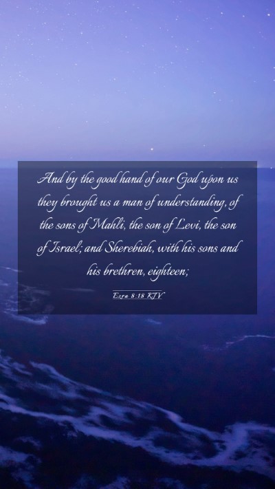 Picture 03 - Ezra 8:18 KJV Mobile Phone Wallpaper - And by the good hand of our God upon us they - Mobile Bible Verse Wallpaper