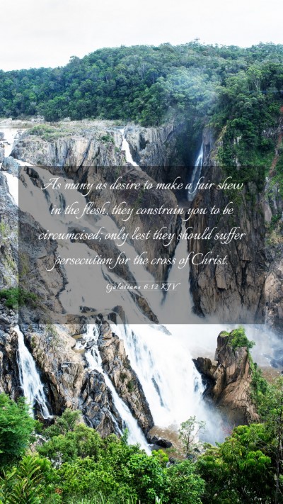 Picture 03 - Galatians 6:12 KJV Mobile Phone Wallpaper - As many as desire to make a fair shew in the - Mobile Bible Verse Wallpaper