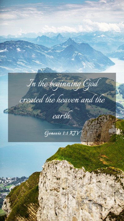 Picture 03 - Genesis 1:1 KJV Mobile Phone Wallpaper - In the beginning God created the heaven and the - Mobile Bible Verse Wallpaper