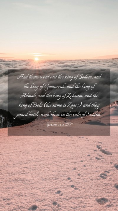 Picture 03 - Genesis 14:8 KJV Mobile Phone Wallpaper - And there went out the king of Sodom, and the - Mobile Bible Verse Wallpaper