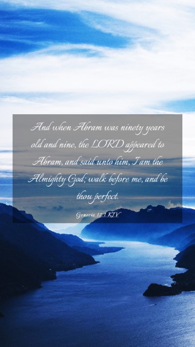 Picture 03 - Genesis 17:1 KJV Mobile Phone Wallpaper - And when Abram was ninety years old and nine, the - Mobile Bible Verse Wallpaper