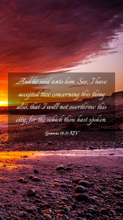 Picture 03 - Genesis 19:21 KJV Mobile Phone Wallpaper - And he said unto him, See, I have accepted thee - Mobile Bible Verse Wallpaper