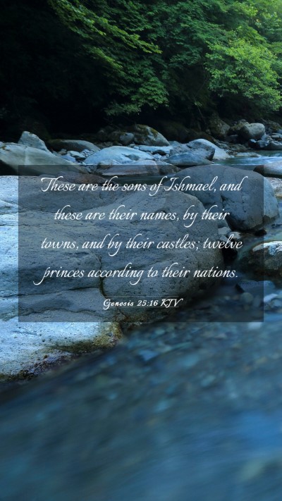Picture 03 - Genesis 25:16 KJV Mobile Phone Wallpaper - These are the sons of Ishmael, and these are - Mobile Bible Verse Wallpaper