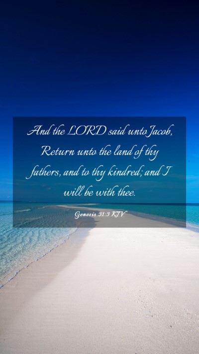 Picture 03 - Genesis 31:3 KJV Mobile Phone Wallpaper - And the LORD said unto Jacob, Return unto the - Mobile Bible Verse Wallpaper