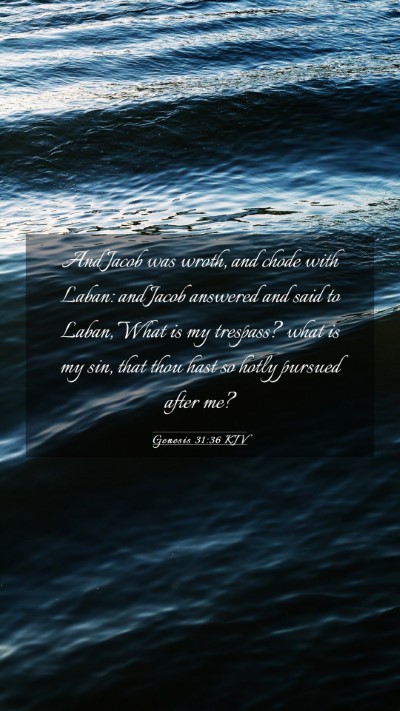 Picture 03 - Genesis 31:36 KJV Mobile Phone Wallpaper - And Jacob was wroth, and chode with Laban: and - Mobile Bible Verse Wallpaper