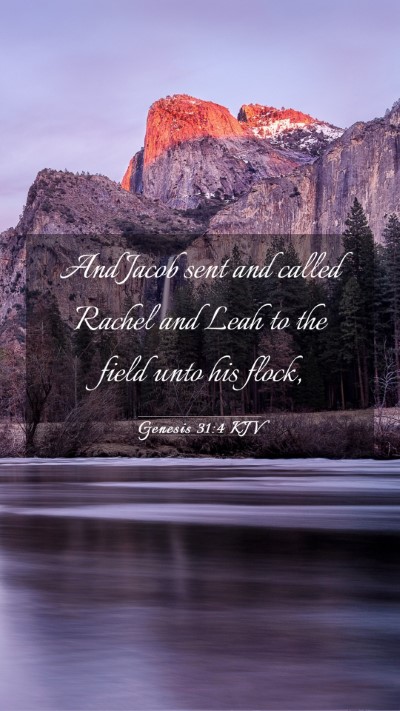 Picture 03 - Genesis 31:4 KJV Mobile Phone Wallpaper - And Jacob sent and called Rachel and Leah to the - Mobile Bible Verse Wallpaper