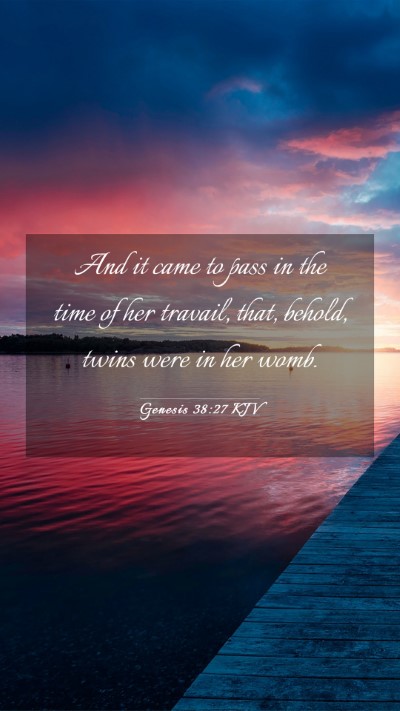 Picture 03 - Genesis 38:27 KJV Mobile Phone Wallpaper - And it came to pass in the time of her travail, - Mobile Bible Verse Wallpaper