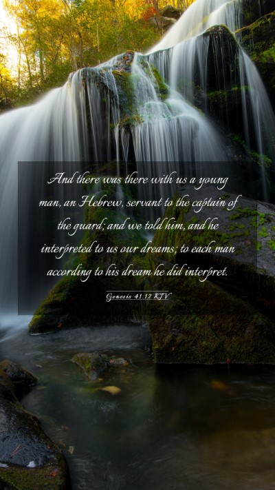 Picture 03 - Genesis 41:12 KJV Mobile Phone Wallpaper - And there was there with us a young man, an - Mobile Bible Verse Wallpaper