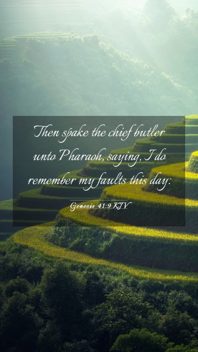 Picture 03 - Genesis 41:9 KJV Mobile Phone Wallpaper - Then spake the chief butler unto Pharaoh, saying, - Mobile Bible Verse Wallpaper