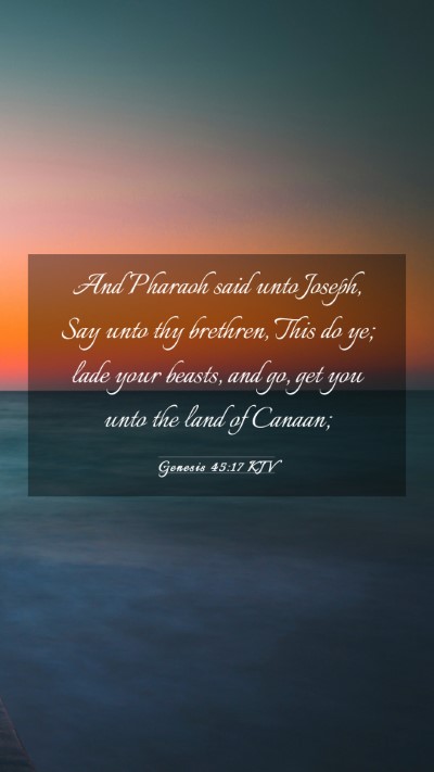 Picture 03 - Genesis 45:17 KJV Mobile Phone Wallpaper - And Pharaoh said unto Joseph, Say unto thy - Mobile Bible Verse Wallpaper