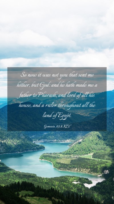 Picture 03 - Genesis 45:8 KJV Mobile Phone Wallpaper - So now it was not you that sent me hither, but - Mobile Bible Verse Wallpaper