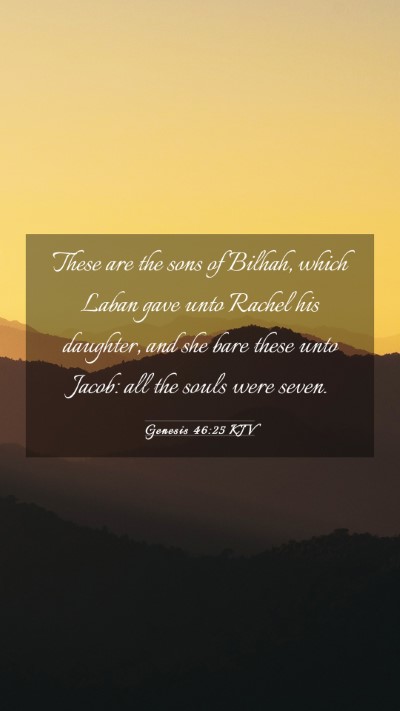 Picture 03 - Genesis 46:25 KJV Mobile Phone Wallpaper - These are the sons of Bilhah, which Laban gave - Mobile Bible Verse Wallpaper