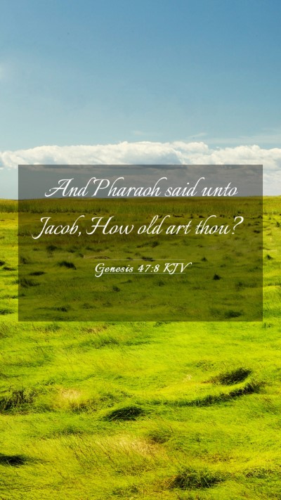 Picture 03 - Genesis 47:8 KJV Mobile Phone Wallpaper - And Pharaoh said unto Jacob, How old art - Mobile Bible Verse Wallpaper