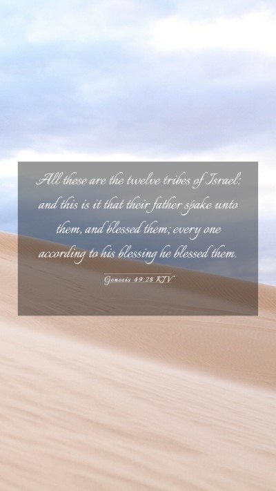 Picture 03 - Genesis 49:28 KJV Mobile Phone Wallpaper - All these are the twelve tribes of Israel: and - Mobile Bible Verse Wallpaper