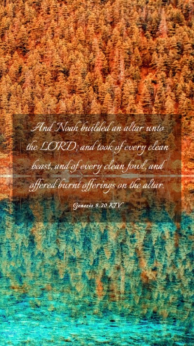 Picture 03 - Genesis 8:20 KJV Mobile Phone Wallpaper - And Noah builded an altar unto the LORD; and took - Mobile Bible Verse Wallpaper