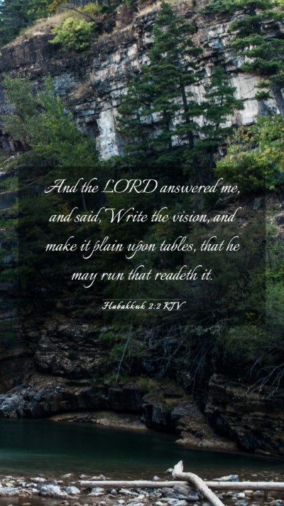 Picture 03 - Habakkuk 2:2 KJV Mobile Phone Wallpaper - And the LORD answered me, and said, Write the - Mobile Bible Verse Wallpaper