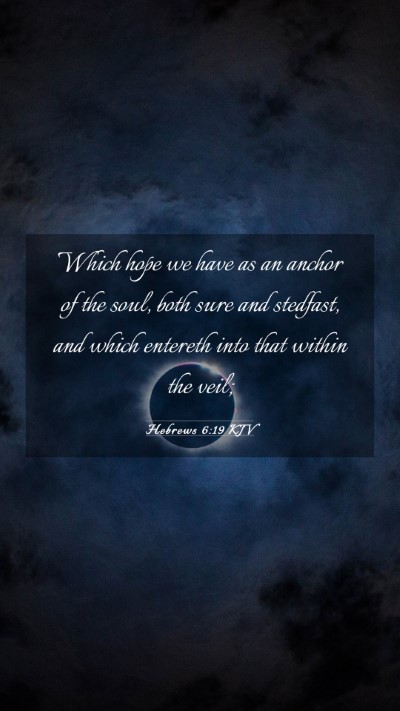 Picture 03 - Hebrews 6:19 KJV Mobile Phone Wallpaper - Which hope we have as an anchor of the soul, both - Mobile Bible Verse Wallpaper