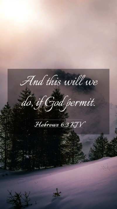 Picture 03 - Hebrews 6:3 KJV Mobile Phone Wallpaper - And this will we do, if God - Mobile Bible Verse Wallpaper